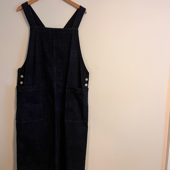 Toast UK Indigo Denim Pinafore Size 14 - Picture 1 of 5
